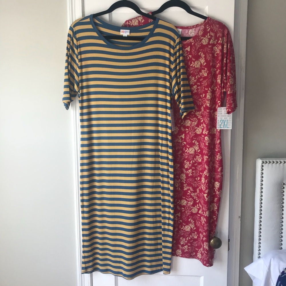 Lot of 2 Lularoe Julia sheath dress size 2xl NWT